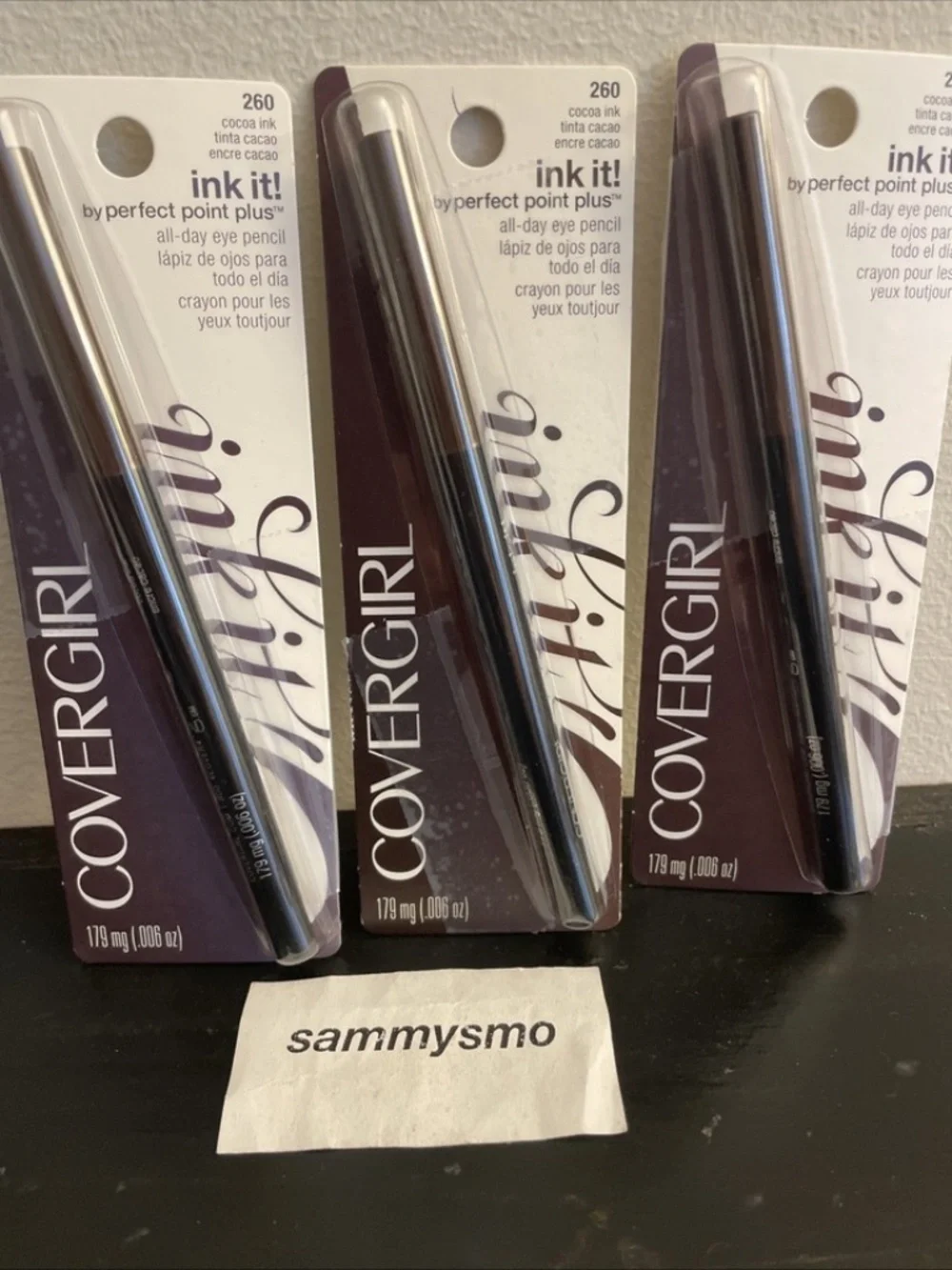 Covergirl Ink It, by perfect point plus All-Day Pencil Eyeliner 260 Cocoa Ink x3